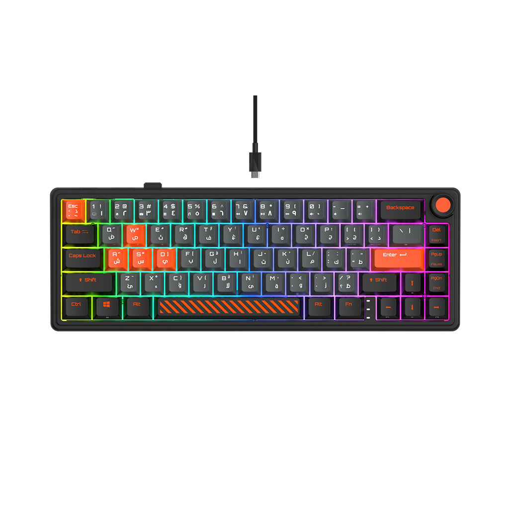 A Photo Of GamerTek Fusion 65% Wireless Mechanical Gaming Keyboard - Black