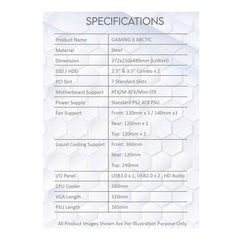 A Photo Of Xigmatek Gaming X ATX Case - Arctic