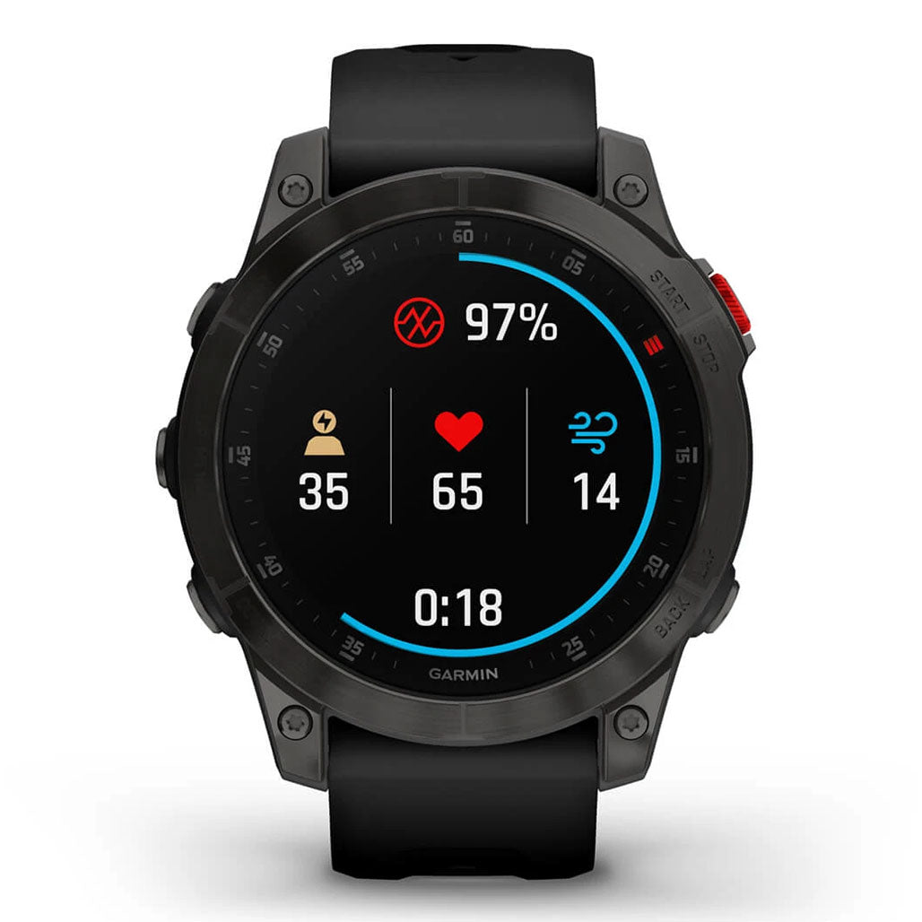 A Photo Of Garmin epix™ (Gen 2) Sapphire Edition - 010-02582-11 - Black Titanium with Black Band