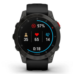 A Photo Of Garmin epix™ (Gen 2) Sapphire Edition - 010-02582-11 - Black Titanium with Black Band