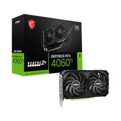 A Photo Of MSI GeForce RTX™ 4060 Ti Ventus 2X Black 8G OC – Efficient Gaming and Creative Graphics Card with Advanced Cooling