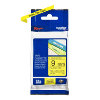 Brother TZe-621 tape - black on yellow, 9mm wide