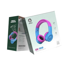 A Photo Of Green Lion Gk-100 Kid Headphone - Blue/Pink