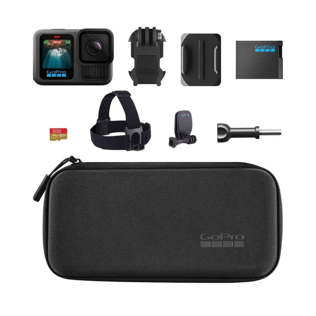 A Photo Of GoPro HERO13 Black Action Camera Bundle with Accessories – 27MP & 5.3K Video Quality