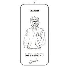 A Photo Of Green Lion 9H Steve For iPhone 17 / 17 Pro / 17 Pro Max- Glass Screen Protector