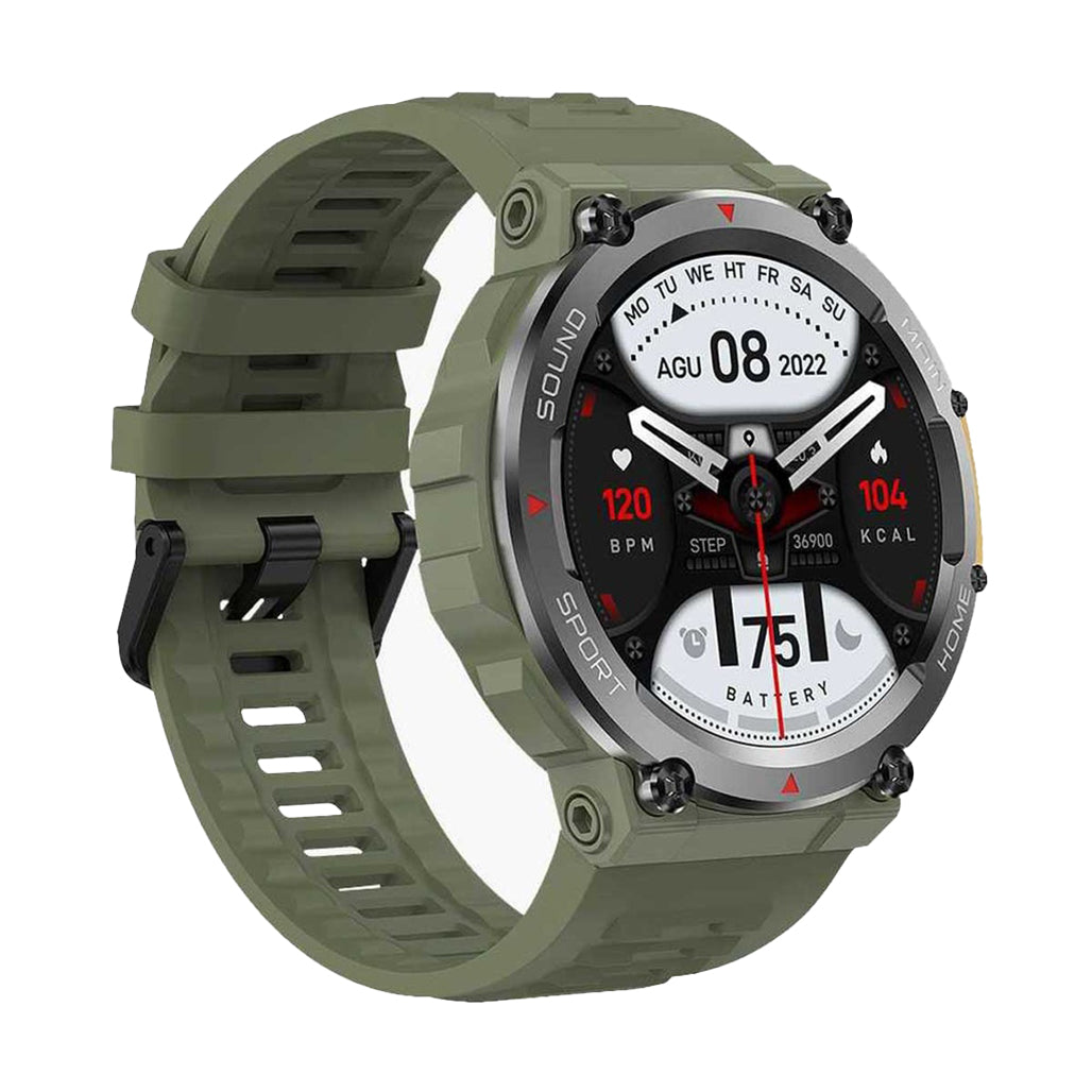 A Photo Of Green Lion Adventure Smart Watch | 45mm Round HD Display, Bluetooth, and Health Monitoring