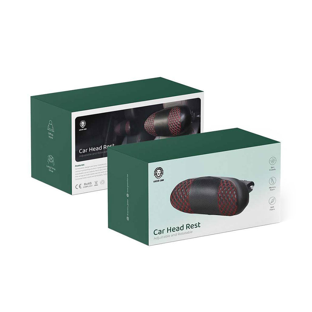 A Photo Of Green Lion GNCRHADRSTBK Car Head Rest - Black