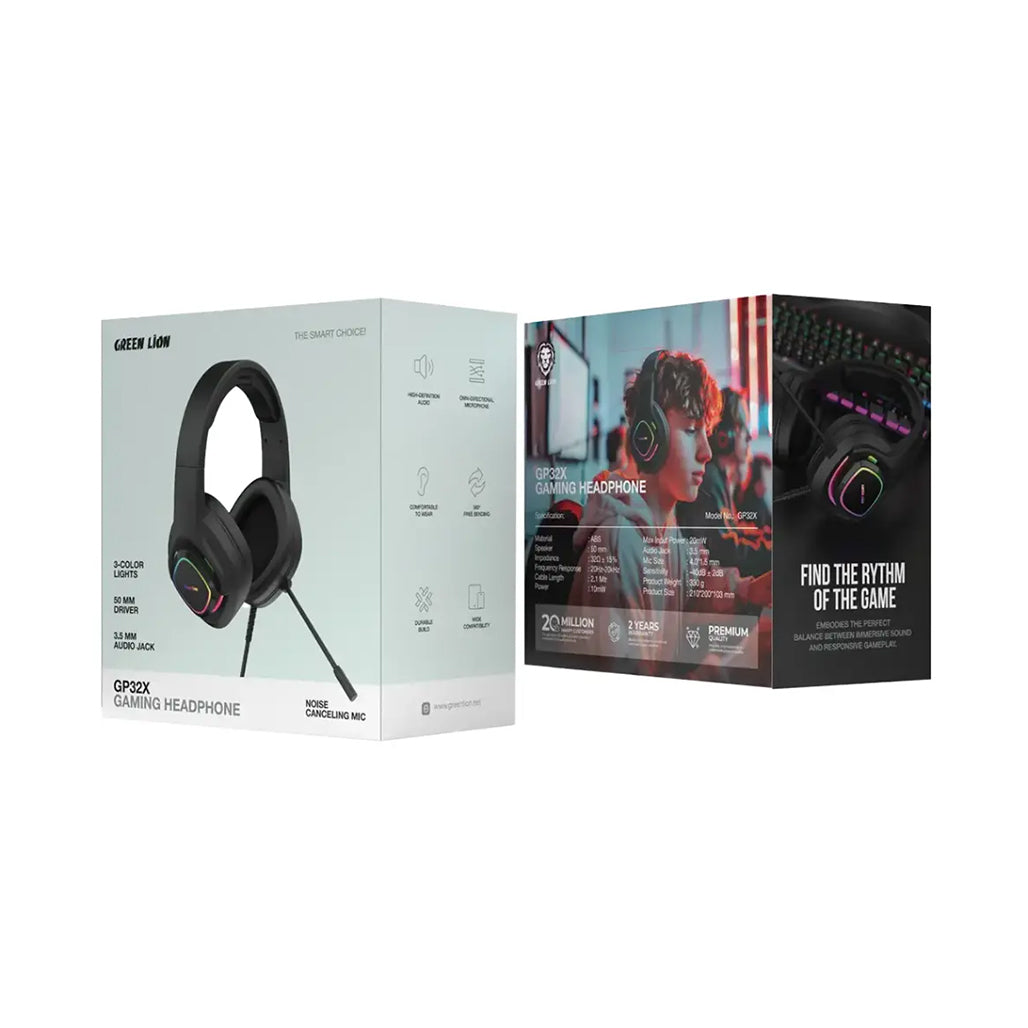 A Photo Of Green Lion GP32X Gaming Headphones – Immersive Sound & Durable Design
