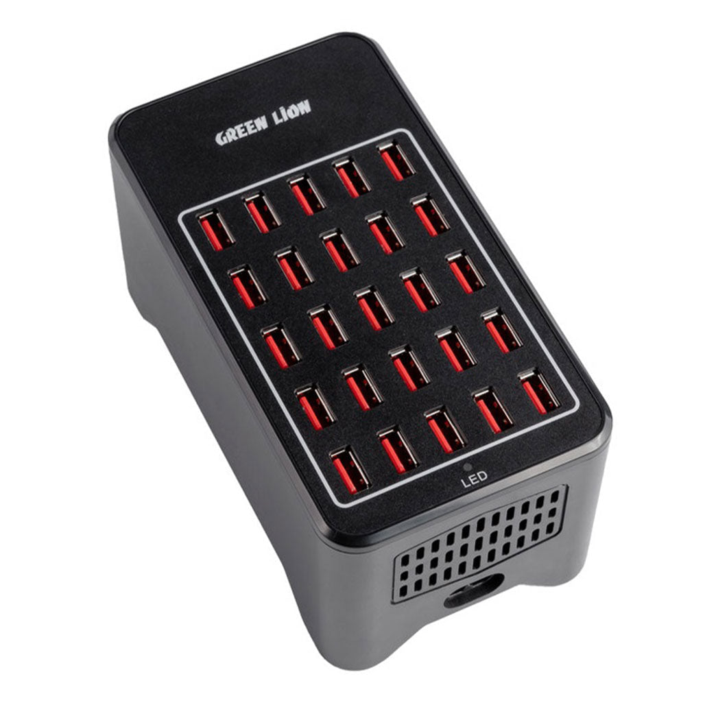 A Photo Of Green Lion Multiport 25 Charging Station - GNMULPORT25BK