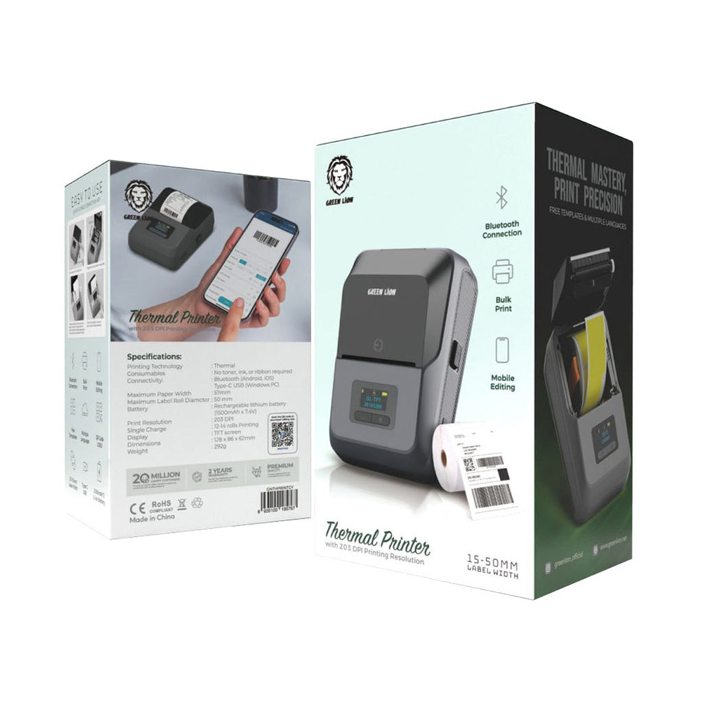 A Photo Of Porodo Lifestyle Super HD Thermal Printer - Portable Inkless Printing for Home, Office, and Business