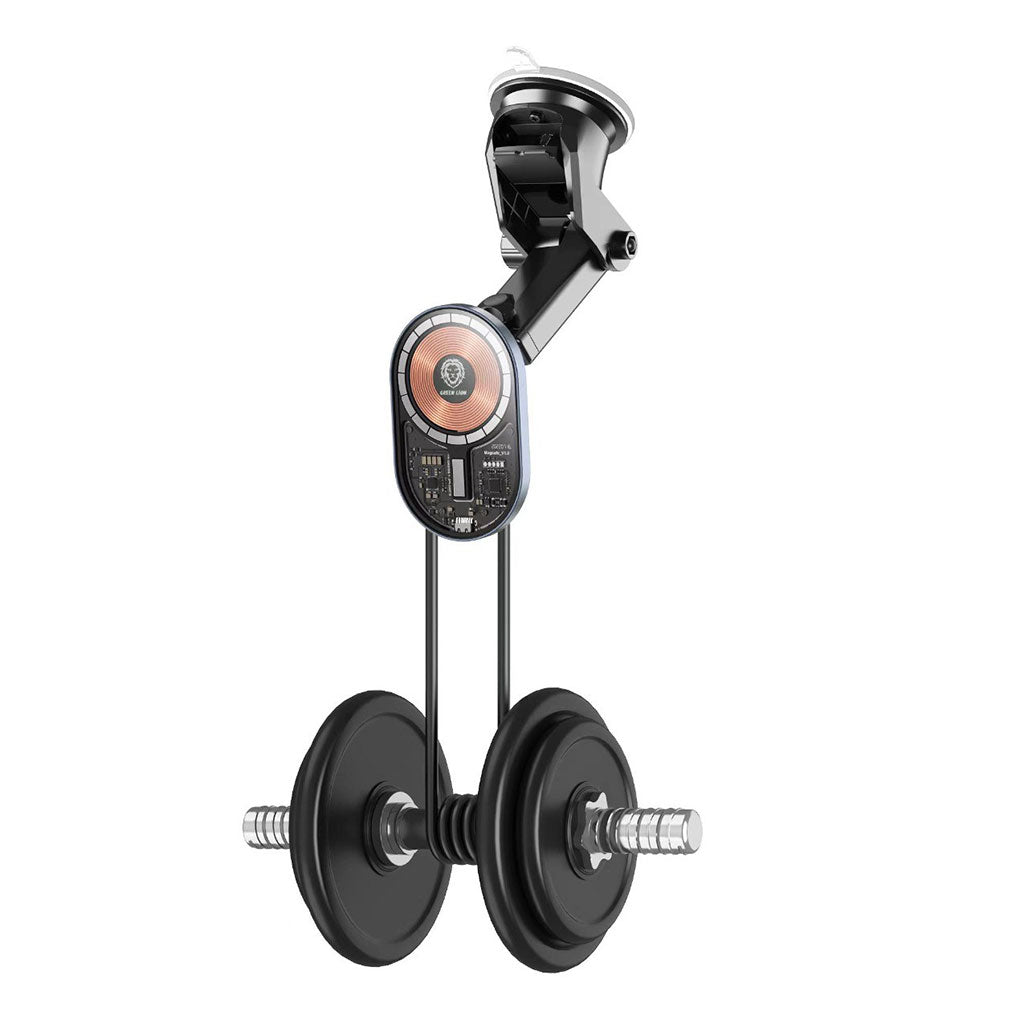 A Photo Of Green Lion GNTP15WCCBK Transparent Magnetic Wireless Car Charger 15W