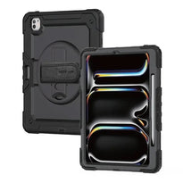 Green Lion Trioshield iPad Pro 13" Case with Pencil Holder and Adjustable Handle – Shockproof Black Design for Ultimate Protection