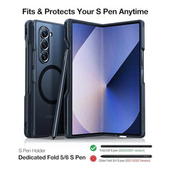 A Photo Of Torras Guardian-Mag Case for Samsung Galaxy Z Fold 6 – Magnetic Slim Fit Case with S Pen Holder, No Adhesive, Compatible with Wireless Charging & Magnetic Accessories