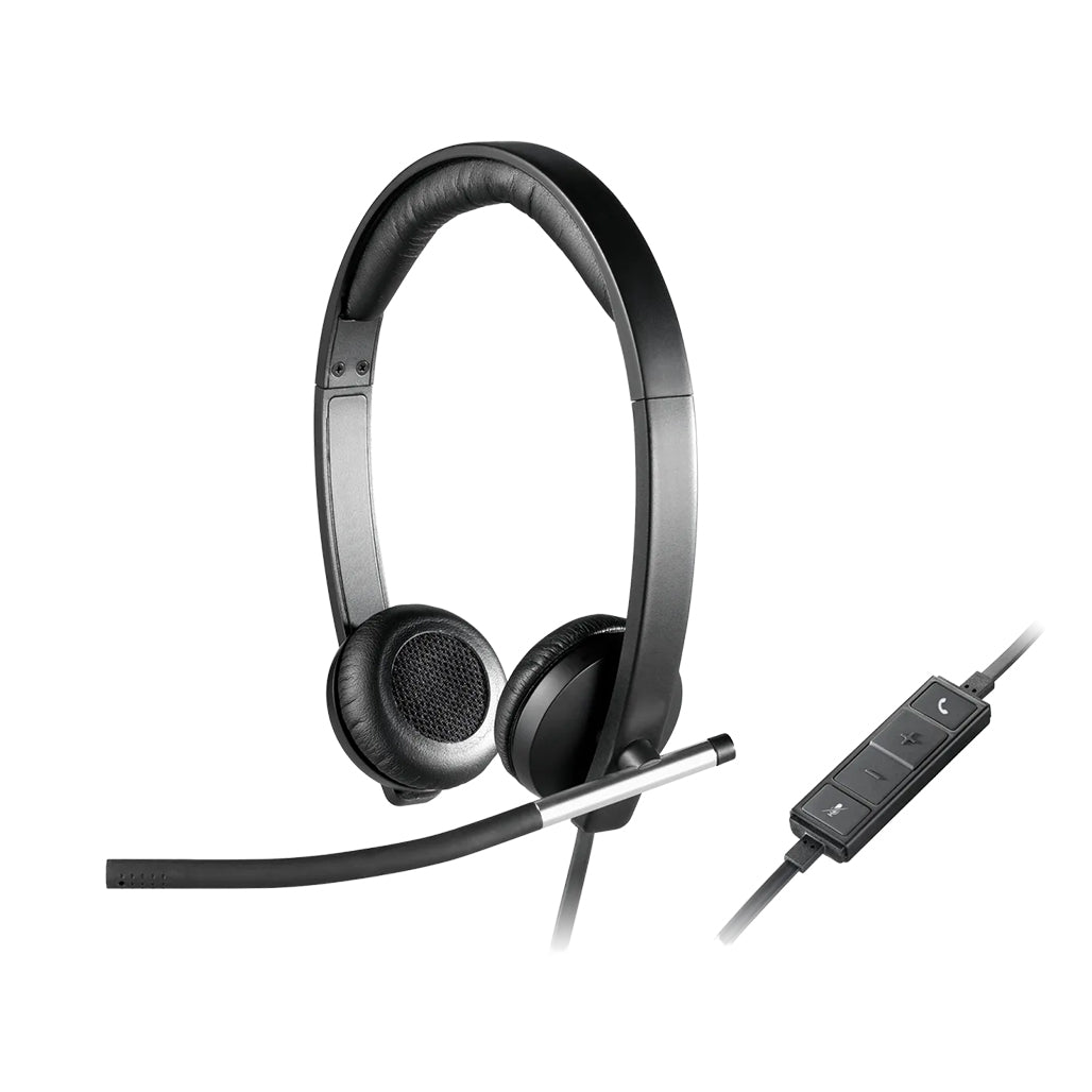 A Photo Of Logitech H650E Business Headset - Noise-Cancelling Microphone & Advanced Audio Features