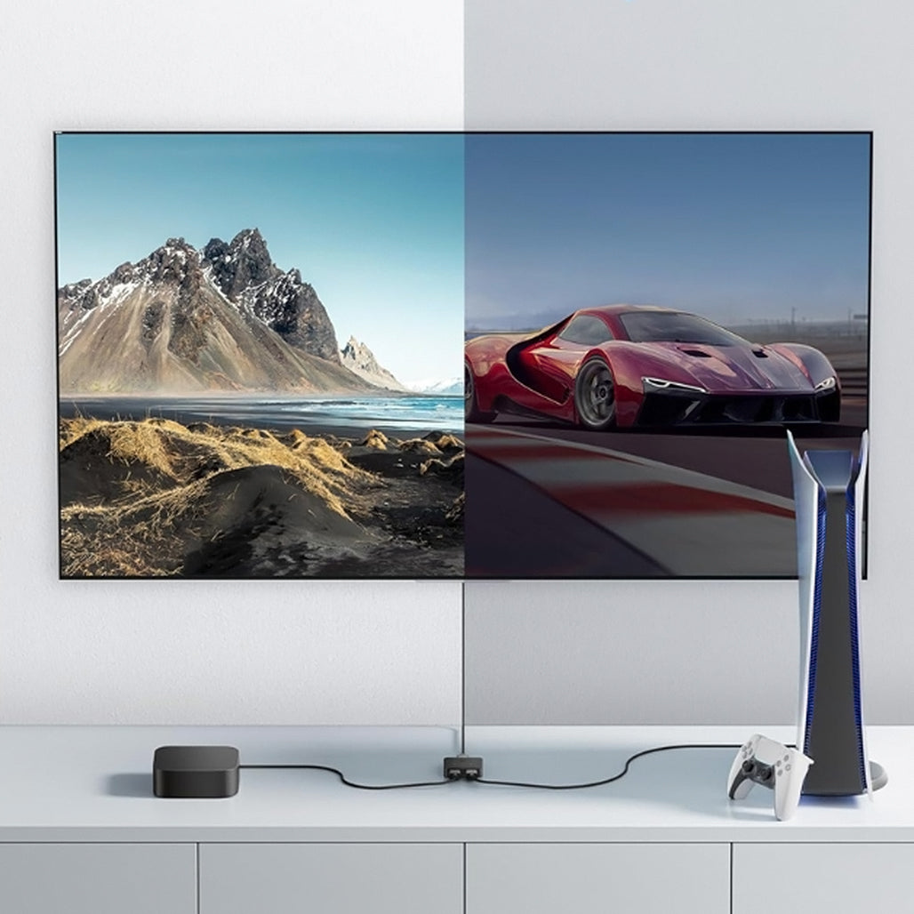 A Photo Of Anker HDMI Switch (2 In 1 Out) – 4K@60Hz HDMI Splitter, HDR, 3D, Dolby, for Laptops, PC, Xbox, PS5/PS4, and More