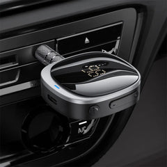 A Photo Of Hoco E80 In-Car AUX Bluetooth Receiver for Seamless Audio Streaming