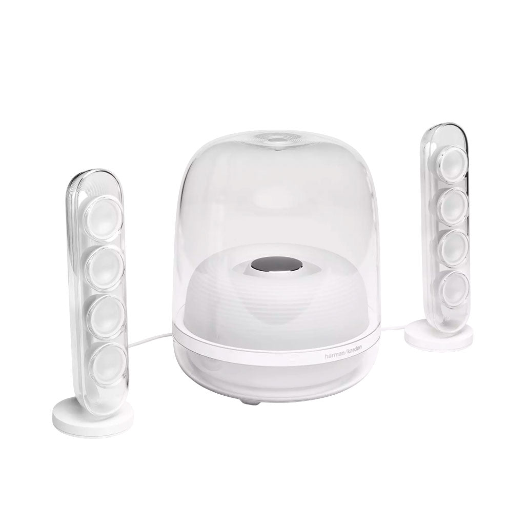 A Photo Of Harman Kardon SoundSticks 4 Bluetooth Speaker System - White | Iconic Design with Superior Audio Quality
