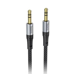 A Photo Of Hoco Male to Male 3.5mm AUX Audio Cable UPA26 – Premium 1m Audio Cable with Enhanced Durability and High Fidelity Transmission