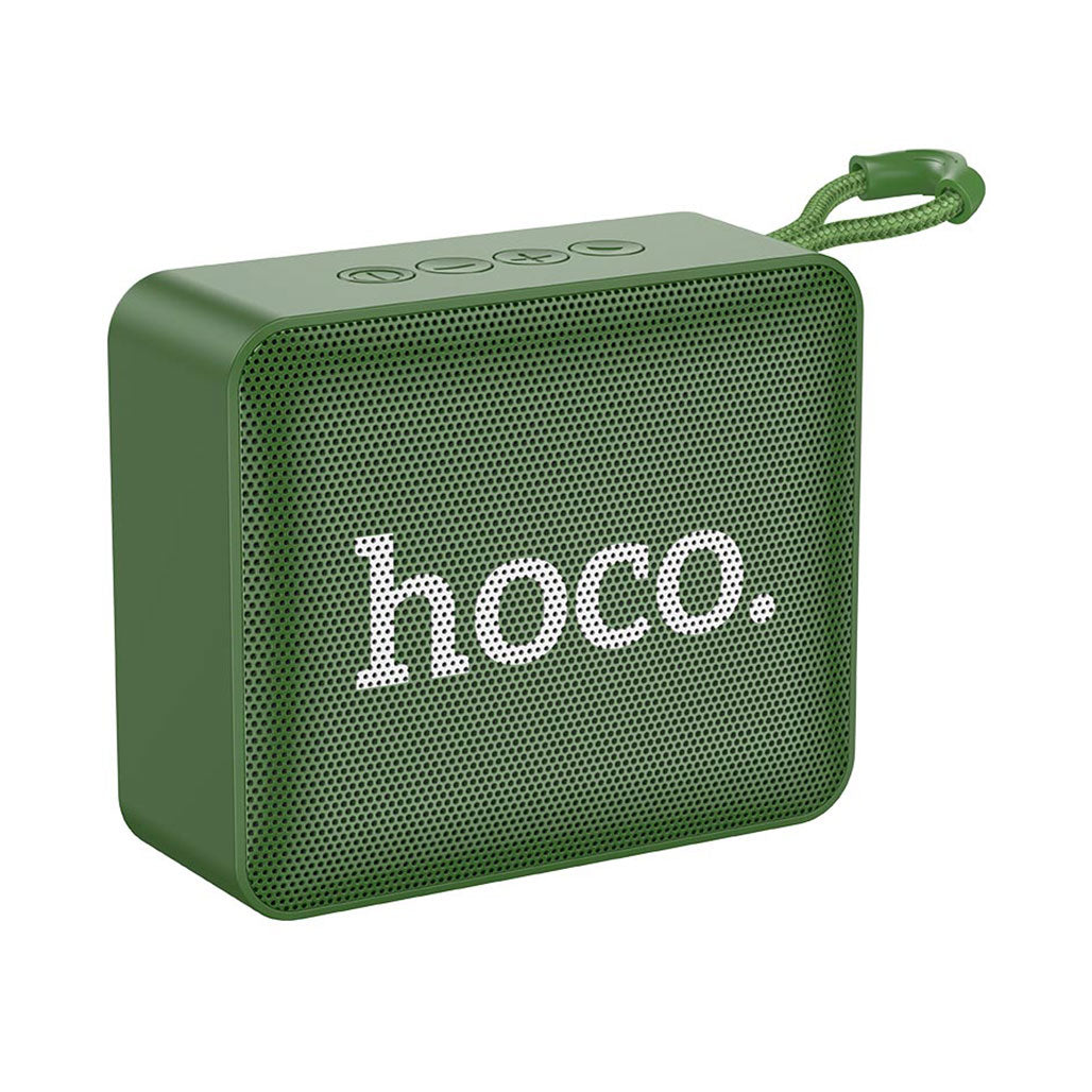 A Photo Of Hoco BS51 Gold Brick Portable Wireless Speaker - Green, BT v5.2, 5W Power, 1200mAh Battery, Multiple Playback Modes