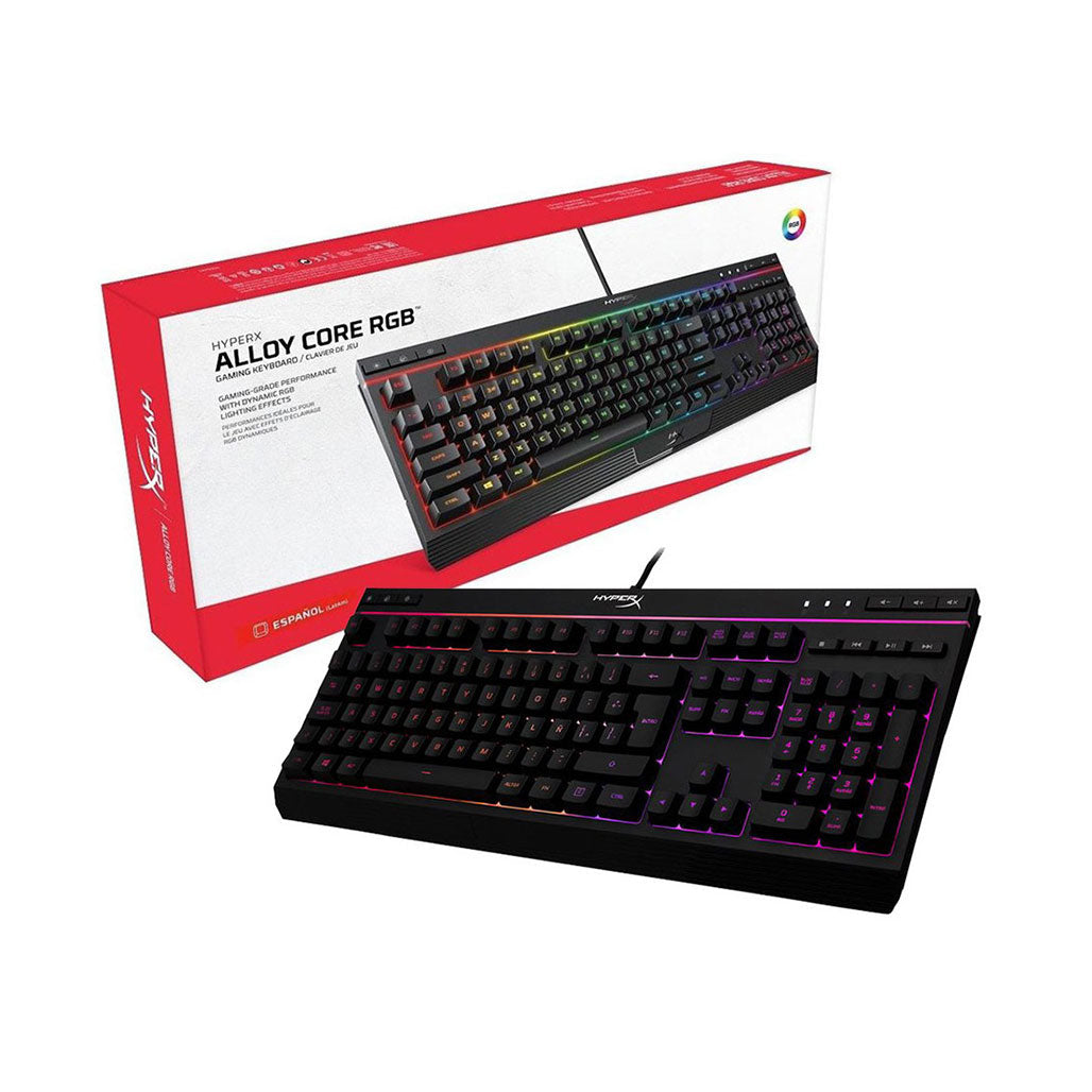 A Photo Of HyperX Alloy Core - RGB Full-size Wired Membrane Gaming Keyboard | 4P4F5AA#ABA