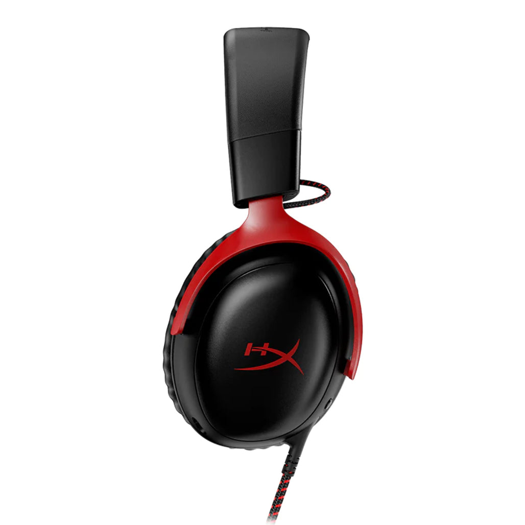A Photo Of HyperX Cloud III Wired Gaming Headset - Black/Red | 727A9AA - Enhanced Comfort and Immersive Sound