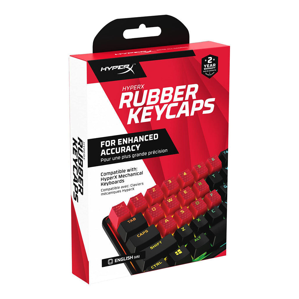 A Photo Of HyperX Rubber Keycaps - Gaming Accessory Kit - Red