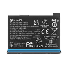 A Photo Of Insta360 X3 Battery - High-Capacity 1800mAh for Extended Shooting