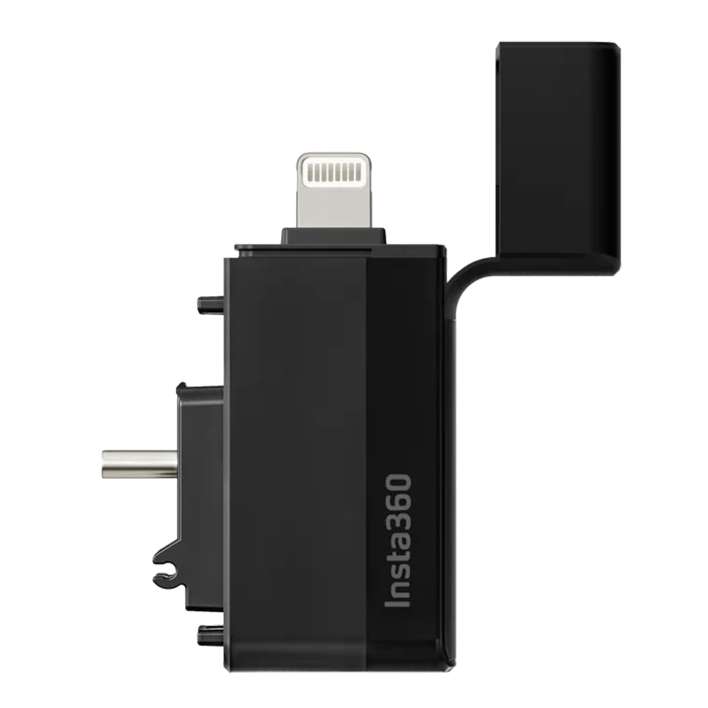 A Photo Of Insta360 X3 Quick Reader - Fast File Transfer with USB Type-C and Lightning Compatibility