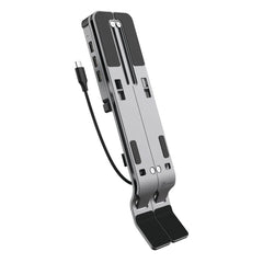A Photo Of J5Create Laptop Stand with USB 4-Port Hub - Adjustable Aluminum Stand with Integrated USB-C Hub