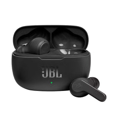 A Photo Of JBL Wave 200 - TWS True Wireless In-Ear Earbuds with Mic, Black - Deep Bass, 20 Hours Playback