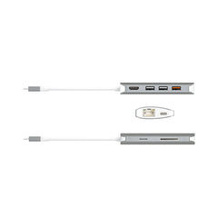 A Photo Of J5 Create USB-C Multi Adapter JCD383 - 9-in-1 Portable Hub with 4K HDMI, Power Delivery, and Gigabit Ethernet
