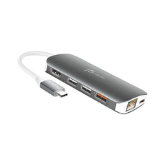 A Photo Of J5 Create USB-C Multi Adapter JCD383 - 9-in-1 Portable Hub with 4K HDMI, Power Delivery, and Gigabit Ethernet