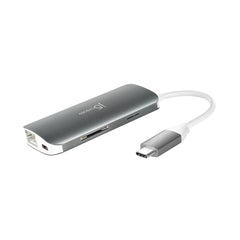 A Photo Of J5 Create USB-C Multi Adapter JCD383 - 9-in-1 Portable Hub with 4K HDMI, Power Delivery, and Gigabit Ethernet