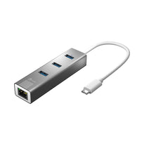 J5 Create USB-C® 3-Port Hub with Gigabit Ethernet JCH474 – High-Speed Data Transfer and Wired Network Connectivity