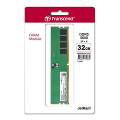 A Photo Of Transcend DDR5-5600 U-DIMM JetRam | High-Speed, Energy-Efficient RAM with On-Die ECC