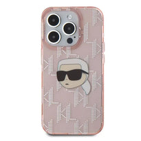 Karl Lagerfeld IML Electroplated Hard Case with Karl Head & Monogram Design for iPhone 16 Pro Max – Luxury and Durable Protection
