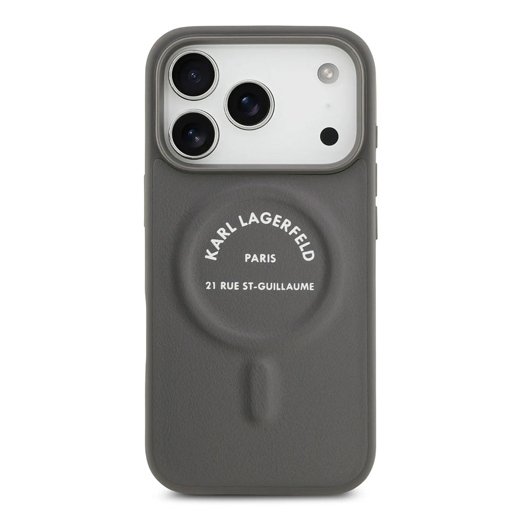 A Photo Of Karl Lagerfeld MagSafe PU Case with RSG Logo Buttons - iPhone 17 Pro Max
