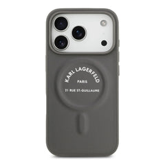 A Photo Of Karl Lagerfeld MagSafe PU Case with RSG Logo Buttons - iPhone 17 Pro Max