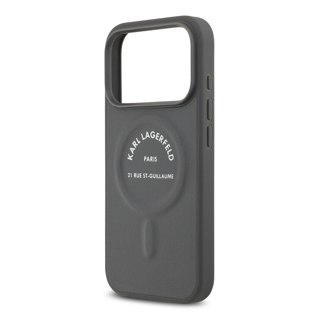 A Photo Of Karl Lagerfeld MagSafe PU Case with RSG Logo Buttons - iPhone 17 Pro Max