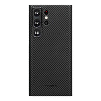 PITAKA MagEZ Case 3 - Ultra Slim 600D Aramid Fiber Black/Grey (Twill) Case for Samsung Galaxy S23 Ultra