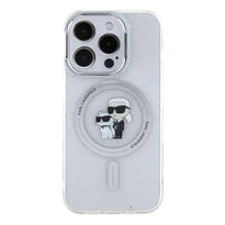 Karl Lagerfeld MagSafe IML Glitter Hard Case with Karl & Choupette Logo for iPhone 16 Pro Max – Fashionable Protection with MagSafe Compatibility