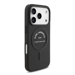 A Photo Of Karl Lagerfeld MagSafe PU Case with RSG Logo Buttons - iPhone 17 Pro