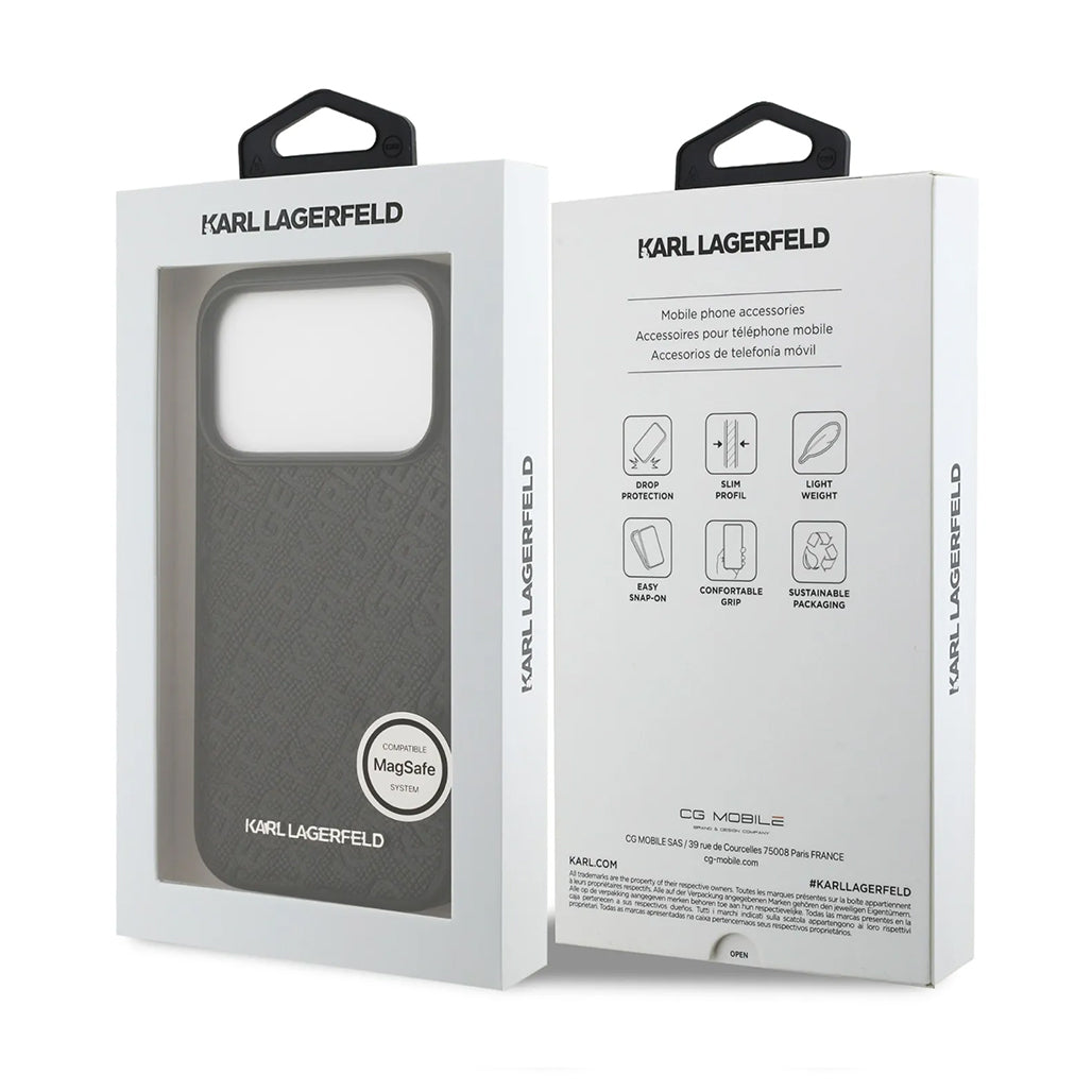 A Photo Of Karl Lagerfeld MagSafe PU Leather Case for iPhone 17 Pro Max