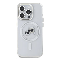 Karl Lagerfeld MagSafe IML Clear Hard Case with Karl & Choupette Head for iPhone 16 Pro Max – Fashionable Drop Protection
