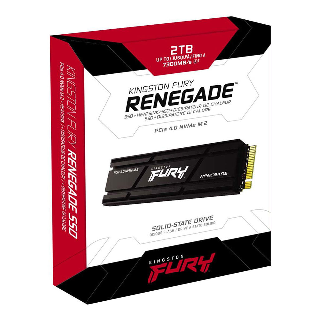A Photo Of Kingston FURY Renegade 2TB PCIe 4.0 NVMe M.2 SSD with Heatsink – Superior Performance for Gamers and Enthusiasts