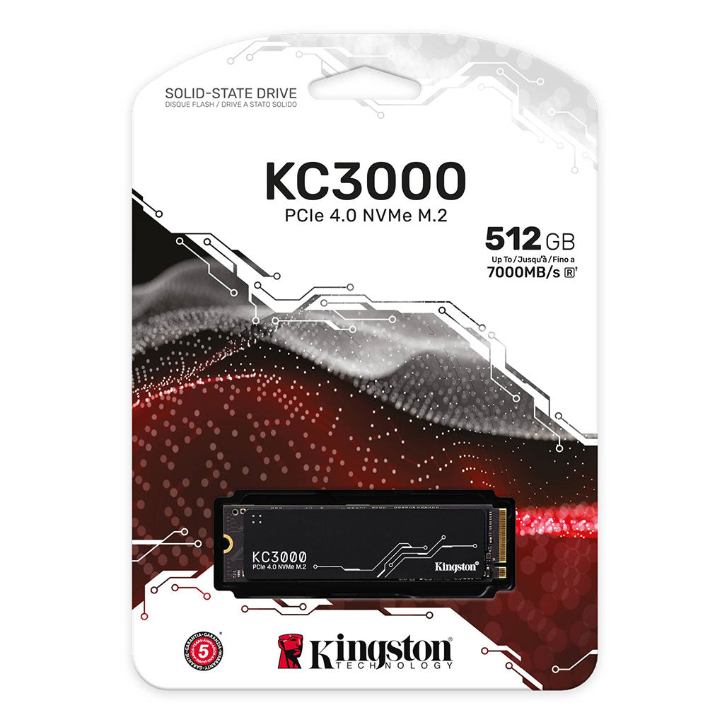 A Photo Of Kingston KC3000 500GB PCIe 4.0 NVMe M.2 SSD – High-Speed Storage for Enhanced PC Performance