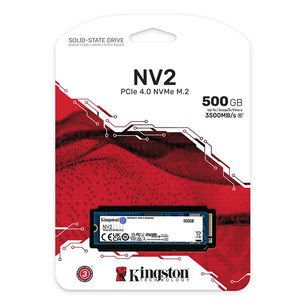 A Photo Of Kingston NV2 PCIe 4.0 500GB NVMe SSD - High-Performance Storage Solution for Modern Systems