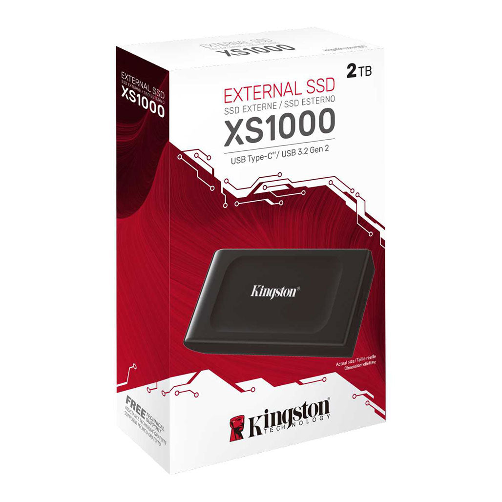 A Photo Of Kingston XS1000 Portable SSD - 2TB | High-Speed, Compact External Storage Solution | SXS1000/2000G
