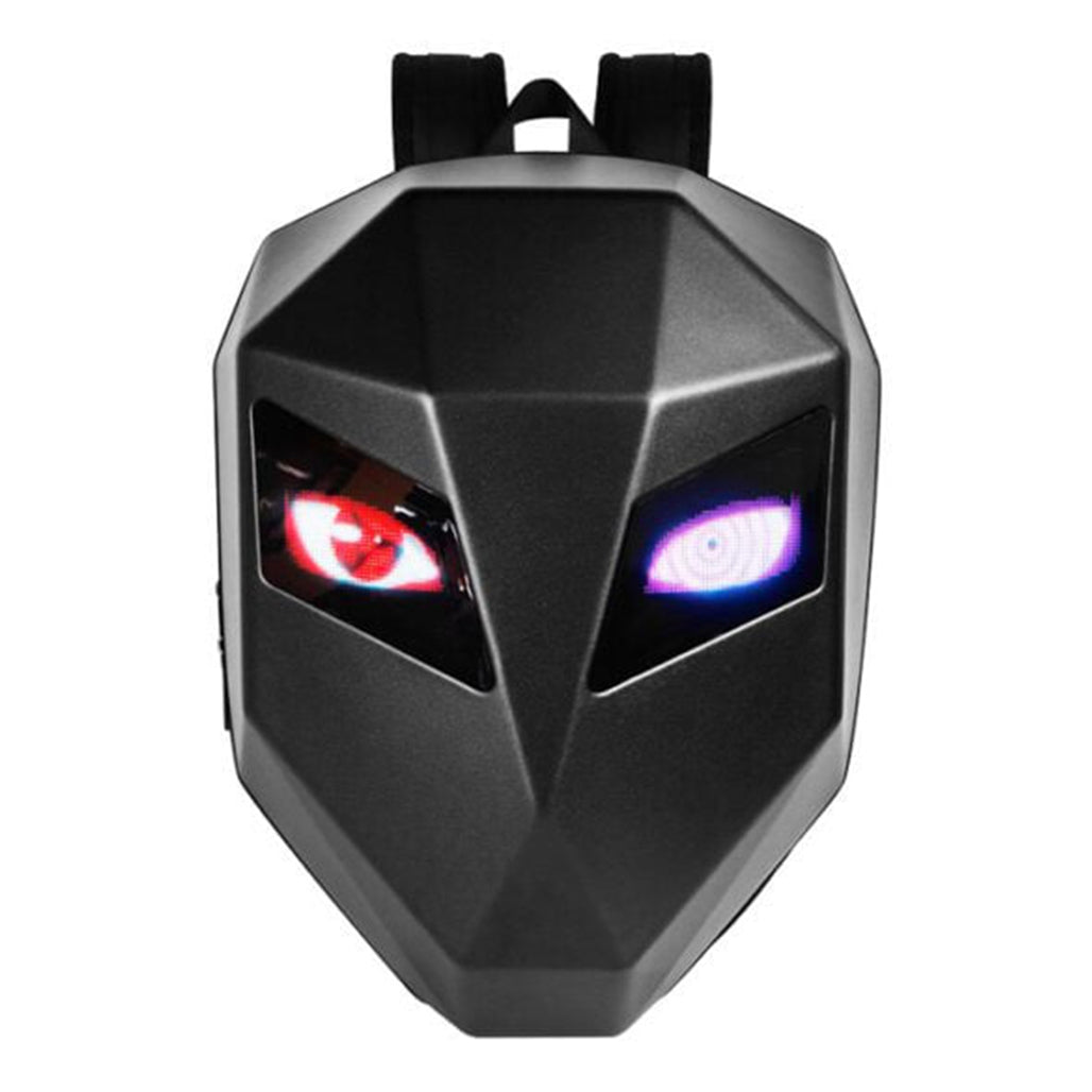 A Photo Of LOY LED Backpack Iron Man - Black | Bluetooth Controlled, Waterproof, with 32x32 Full Color Dot Matrix Display