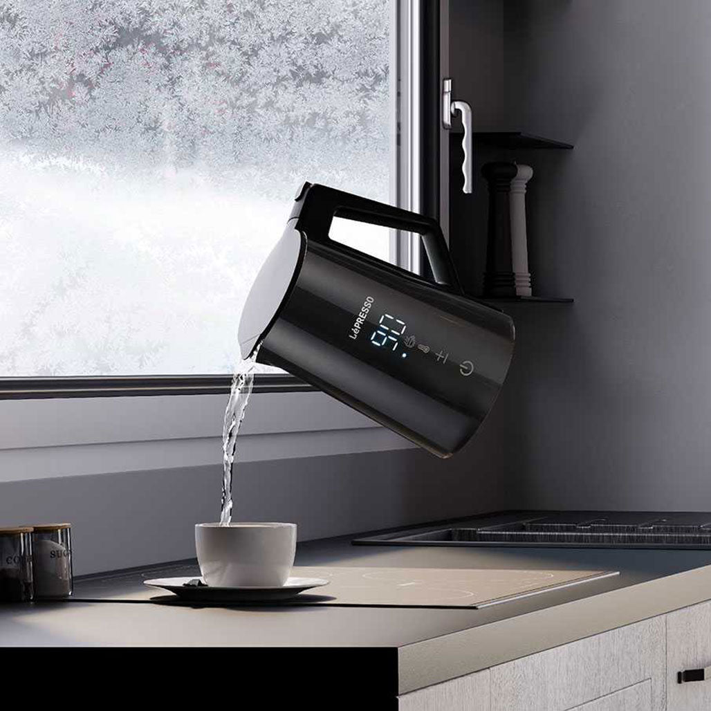 A Photo Of LePresso Smart Cordless Electric Kettle with LED Display | 1.7L Capacity | Stainless Steel | Touch Control